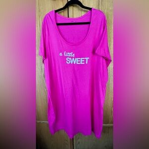 Avenue Bright Pink Kids Tee with 'A Little Sweet' Design